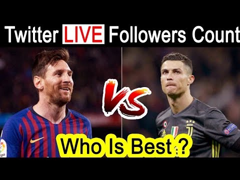 Messi Vs Ronaldo | Live twitter followers count | Who Is Best ? | Barcelona news | barca vs juventus