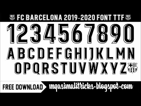 FC Barcelona 2019-20 Font TTF Free Download by M Qasim Ali