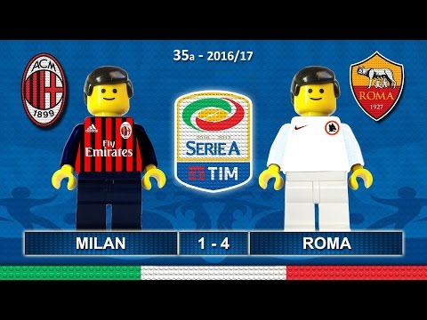 Milan Roma 1-4 • Serie A 2017 (07/05/2017) Highlights sintesi Lego Calcio