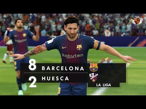 BARCELONA 8 x 2 HUESCA NO FIFA 18 – LA LIGA | NARRAÇÃO DE TÉO JOSÉ