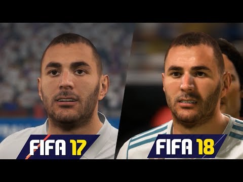 FIFA 18 vs FIFA 17 Real Madrid Faces Comparison