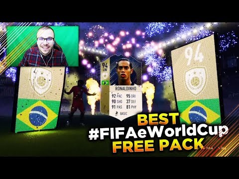 FIFA 18 FUT CHAMPIONS BARCELONA REWARDS! BEST #FIFAeWorldCup Free Pack! RONALDINHO 94 !